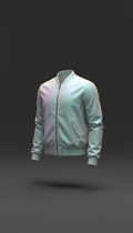 Neon Mint iridescent bomber jacket